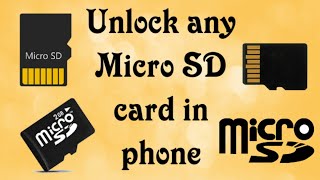 Unlock any Micro SD card in Phone📱-Nil Creations