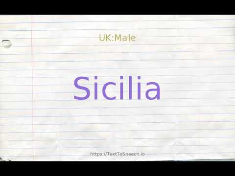 How to pronounce sicilia