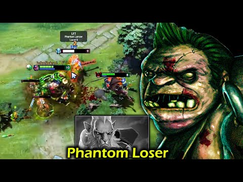 When Pudge + Batrider Duo lane vs Phantom Loser | Genius Pudge