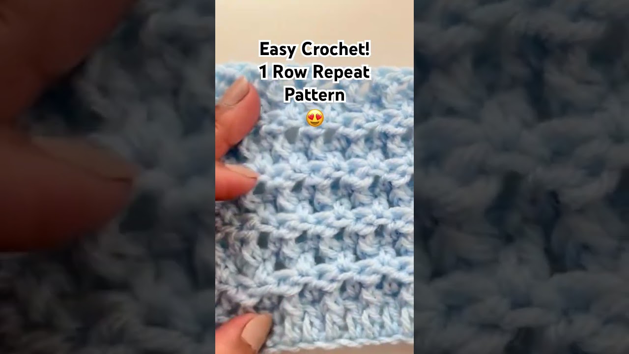Easy Crochet! 1 Row repeat pattern @CrochetByNora