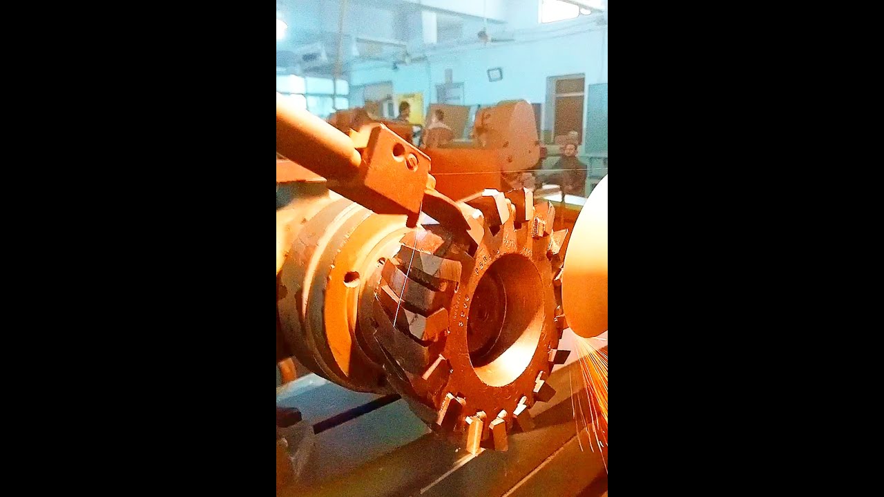 sharping a side and face milling cutter on tool and cutter grinding machine