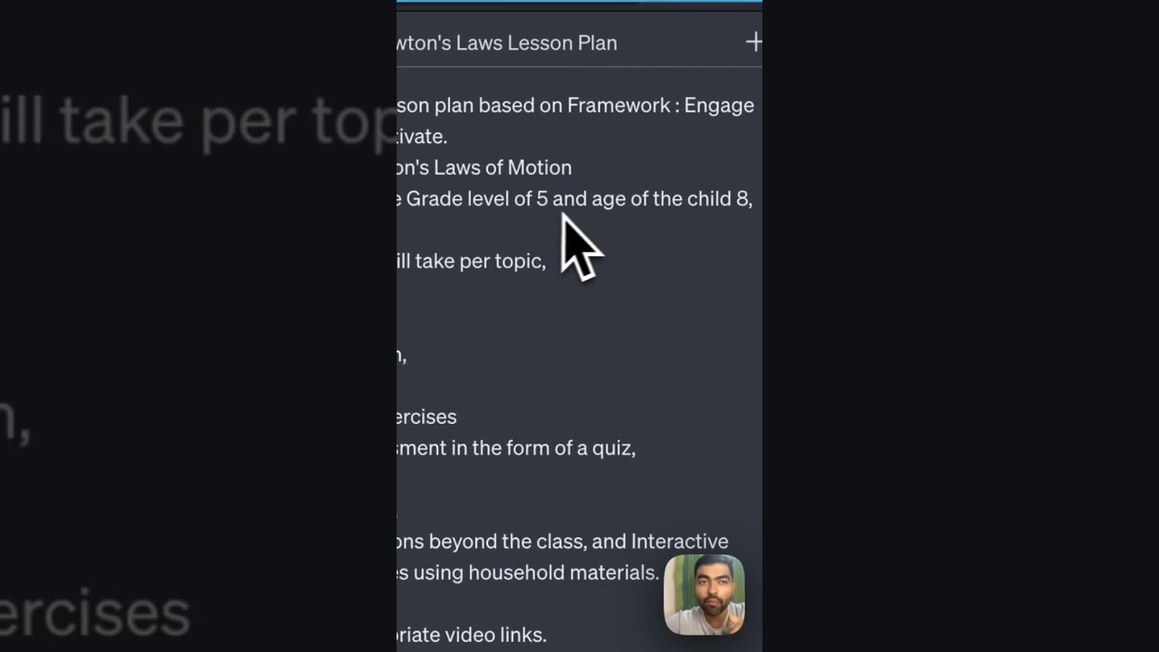 Create a lesson Plan using AI