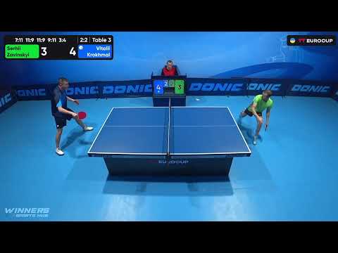 16:45 Serhii Zavinskyi - Vitalii Krokhmal 05.09.2023 TT Euro.Cup Ukraine Professional. TABLE 3