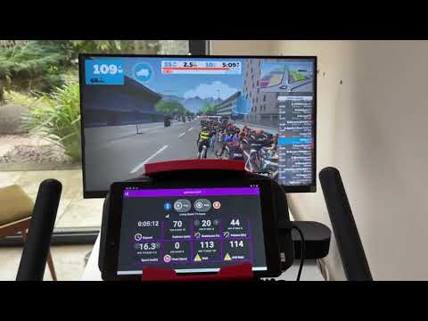 Echelon bike with automatic controlled resistance on zwift with qdomyos-zwift