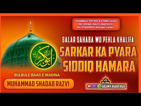 Salar Sahaba Wo Pehla Khalifa || Most Trending Kalam || Muhammad Shadab Razvi