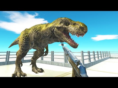 FPS PERSPECTIVE WITH RIFLE WEAPONS DEATH RUN V2 - Animal Revolt Battle Simulator