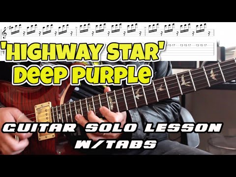 How to play ‘Highway Star’ by Deep Purple Guitar Solo Lesson w/tabs