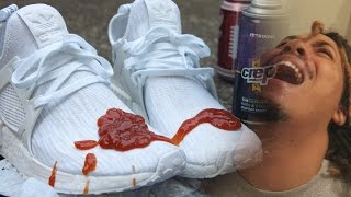 HOW TO KEEP ALL WHITE SHOE CLEAN !!! ALMOST MESSED UP !!!