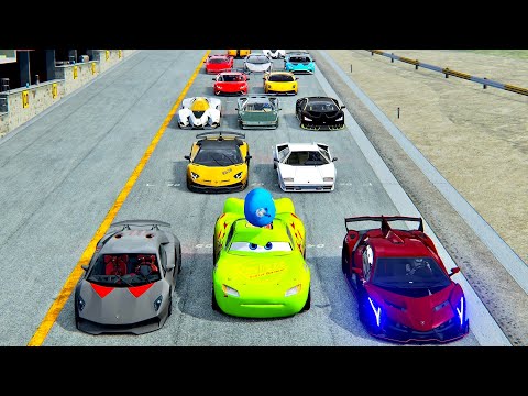 Lightning McQueen NOS Edition vs Lamborghini Hypercars at Highlands