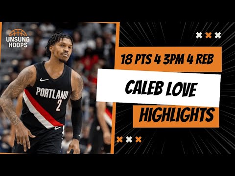 Caleb Love 18 PTS 4 3PM vs Rockets | Portland Trail Blazers Highlights (01/09/26)