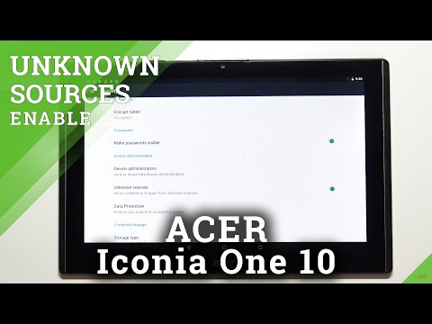 How to Activate Unknown Sources in ACER Iconia One 10 – Allow App Installation