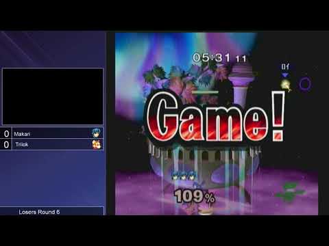 MMOM145 SSBM - Makari (Marth) vs. trilok (Fox) - Melee LR6