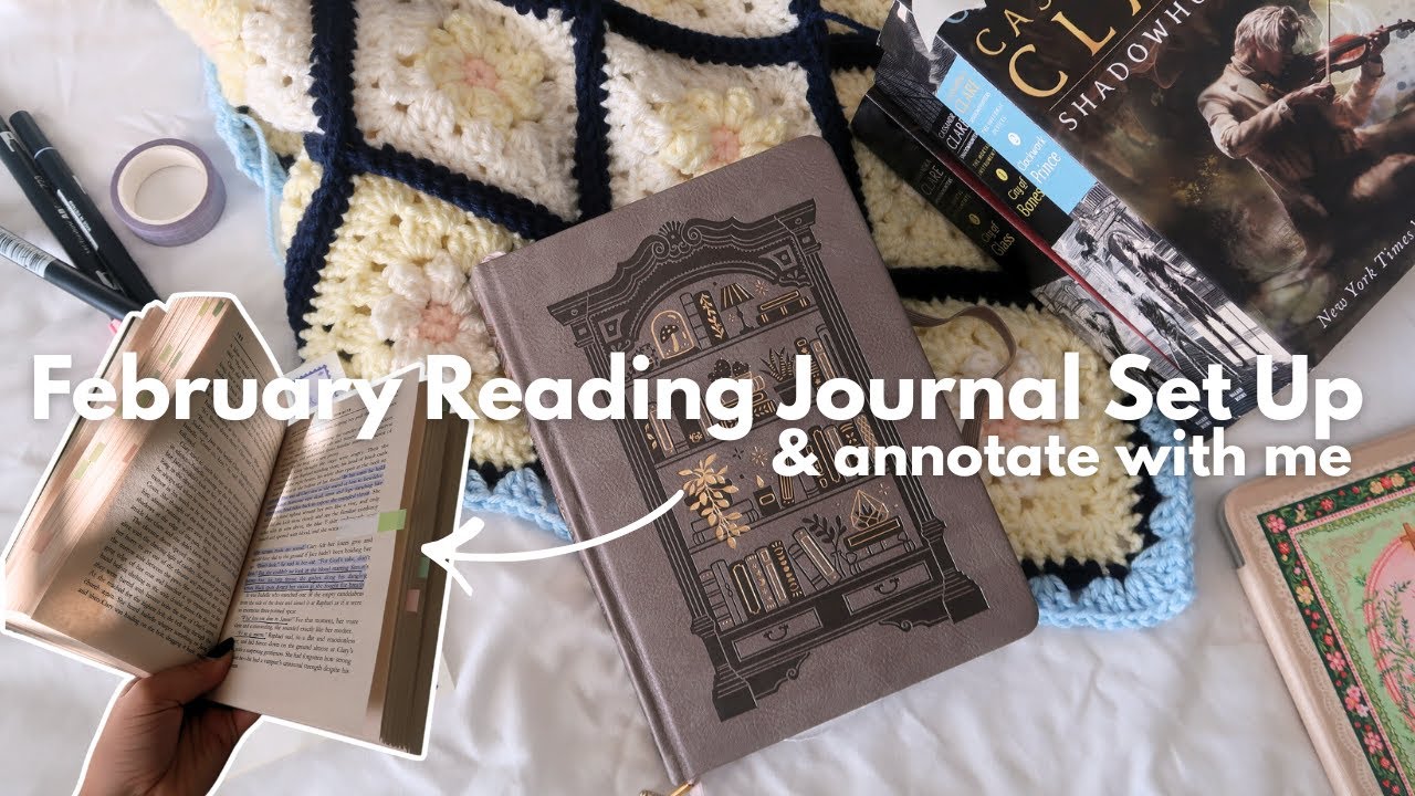 Journal with me (February reading journal set up) & annotate with me ✏️🩷