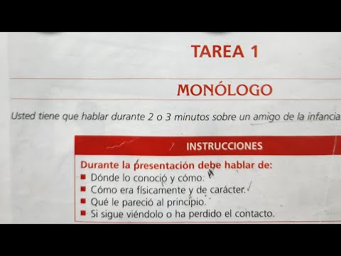 DELE A2. Oral task, exam 1.