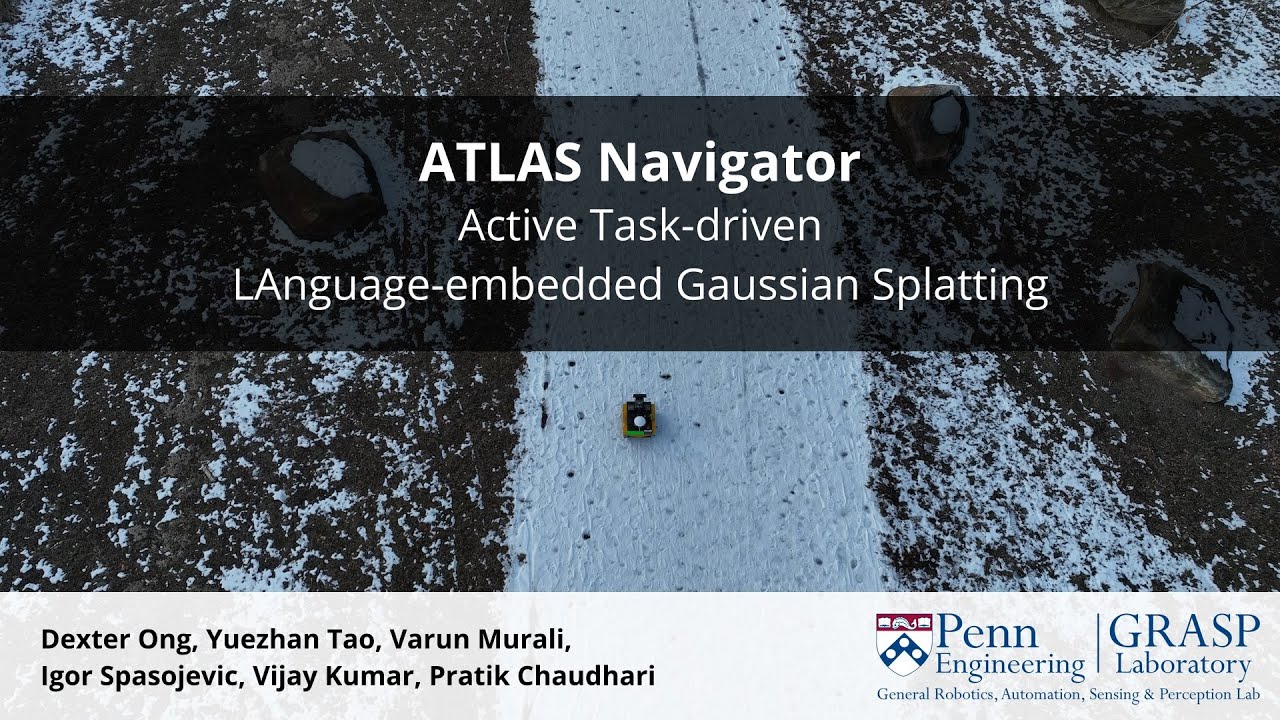 ATLAS Navigator: Active Task-driven LAnguage-embedded Gaussian Splatting