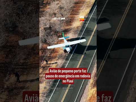 Avião de pequeno porte faz pouso de emergência em rodovia no Piauí