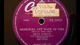 Dean Martin 'Memories Are Made Of This' 1956 78 rpm