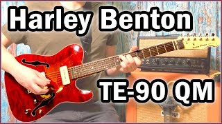 Video thumbnail for Harley Benton TE-90QM - Semi-Hollow Tele for $180 by Toby's Guitar Gear Demos 🎵