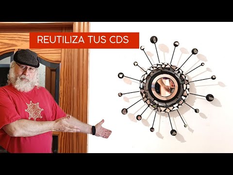 Manualidad con CD o DVD. Conviértelos en un Espejo de Decoración