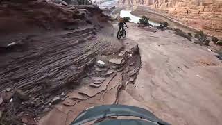 Quick out and back on downhill section with Parker.