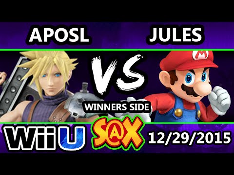 S@X 130 - VGBC | Aposl (Cloud) Vs. Jules (Mario) SSB4 Tournament - Smash Wii U - Smash 4