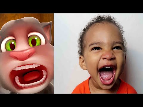 Repeat After Talking Tom Cat Challenge 😺❤️ Muội Vlog - bắt trend -  Ep 7