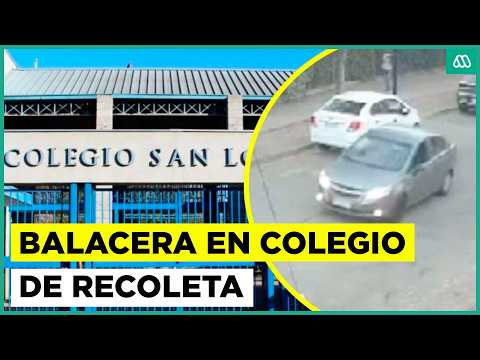 Video muestra momento en que disparan afuera de colegio en Recoleta: Mensaje advertía del hecho