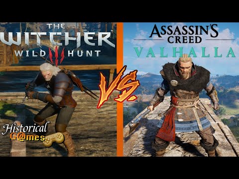 The Witcher 3 Wild Hunt VS. Assassins Creed Valhalla - Direct Comparison | Historical Games