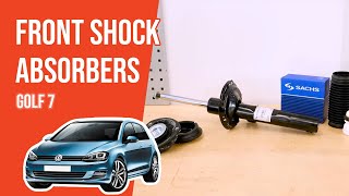How to replace the front shock absorbers Golf mk7 ➿