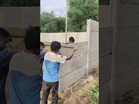 Precast Reinforced Concrete Fence Installation - Good Methods and Tools Make the Job Easy