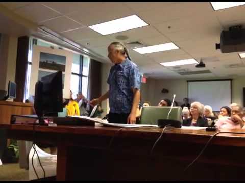 Pua Case and Kalani Flores testimony recorded live on 2/12/13 at 11:46 AM HST