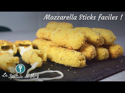 Recette de MOZZARELLA STICKS (bâtonnets de fromage mozza panés) : facile et rapide !