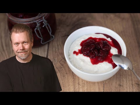 Danish Christmas Pudding with Cherry Sauce | Risalamande | Foodgeek Cooking