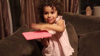 Mila dances and sings to baby shark! | teaching us how it's done