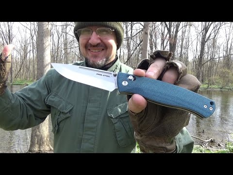 Real Steel Scandi Pathfinder Folder, Knife Review ($80) - Scandi-lous Denim Clad Pocket Knife