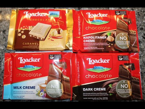 Loacker Chocolate: Caramel Hazelnut, Napolitaner Crème, Milk Crème & Dark Crème Review