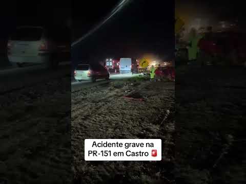 Acidente grave na PR-151 em Castro 🚨 #paraná
