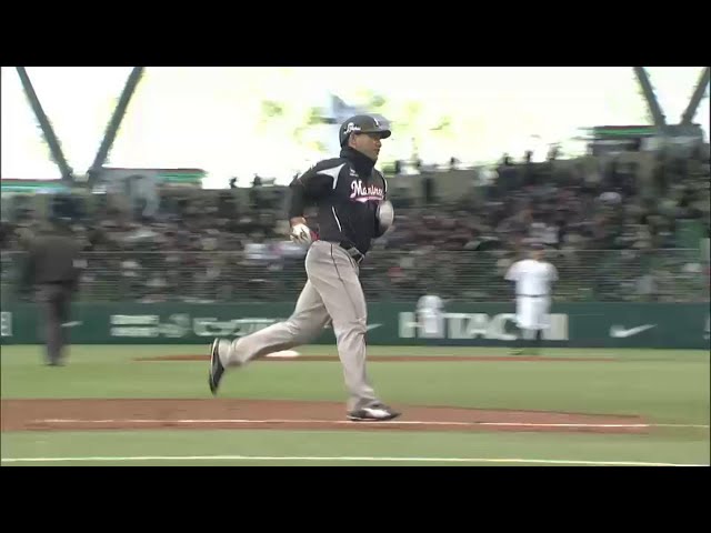 マリーンズ井口 ライオンズ2番手・武隈からOP戦1号となる3ランHR!! 2014/3/21 L-M