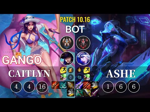 CGA Gango Caitlyn vs Ashe Bot - KR Patch 10.16