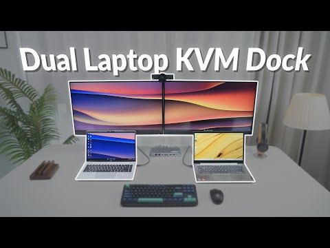Dual Laptop KVM Docking Station for 2 Monitors (KD-E20)