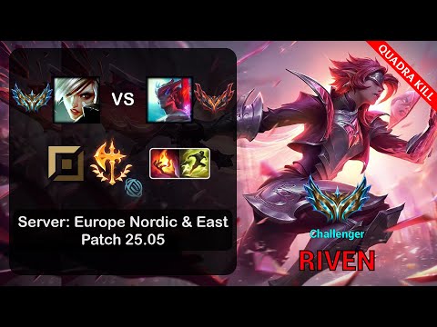 Riven Top vs Yone - EUNE Challenger - Patch 25.05
