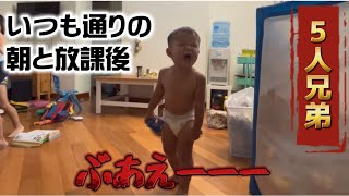 5人兄弟いつもの放課後。ワンオペvs 暴君5人