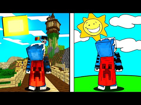 GIOCO AL MIO MONDO DISEGNATO COME UN CARTONE ANIMATO - MINECRAFT ITA