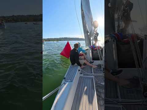 M242 M&M shooting the windward mark. No contact! Wednesday Night Racing