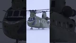CH-47 Chinook Landing in Deep Snow #military #helicopter #trending