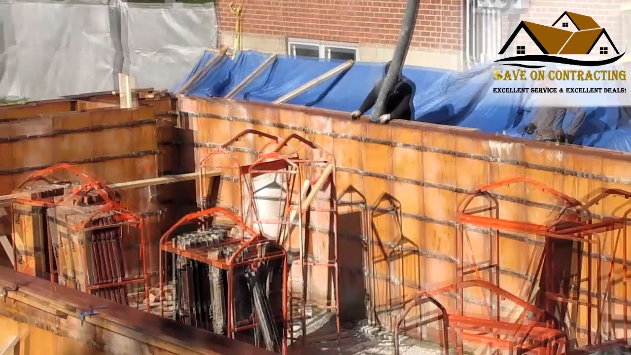 Construction of four semi detached homes in Toronto- Forming & completion of foundation stage