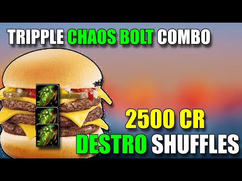 TRIPPLE CHAOS BOLT ONESHOT COMBOWOMBO 2500CR DESTRUCTION WARLOCK SHUFFLES