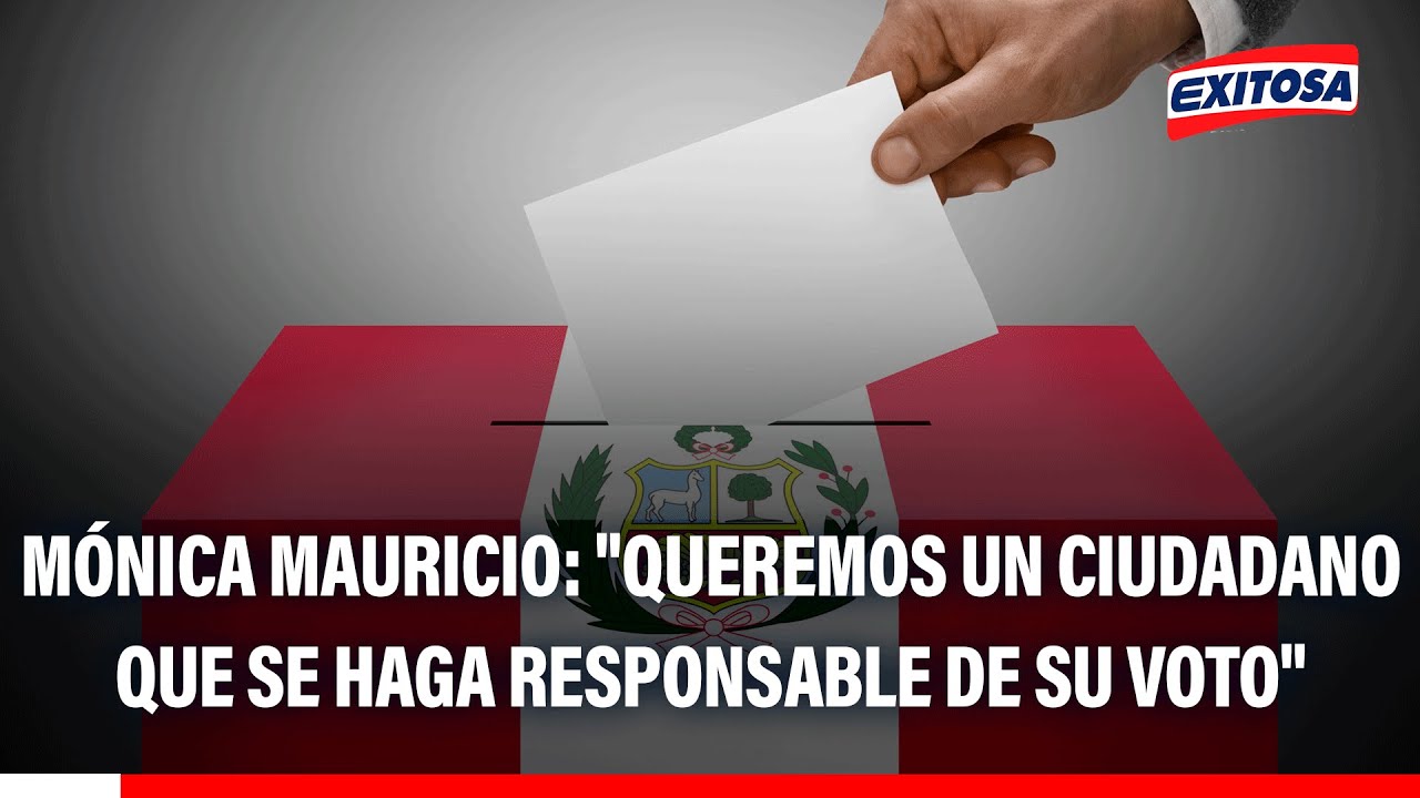 🔴🔵 Elecciones 2026: "Queremos un ciudadano que se haga responsable de su voto", dice Mónica Mauricio