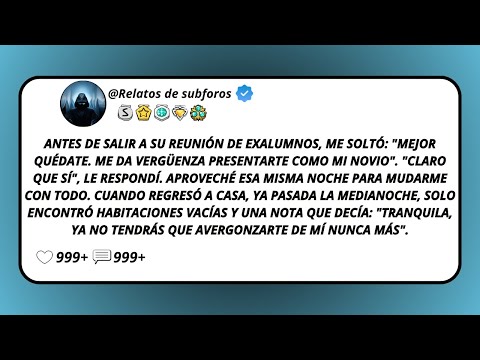 Before leaving for her alumni reunion, she told me, "You'd better stay. I'm embarrassed to introd...