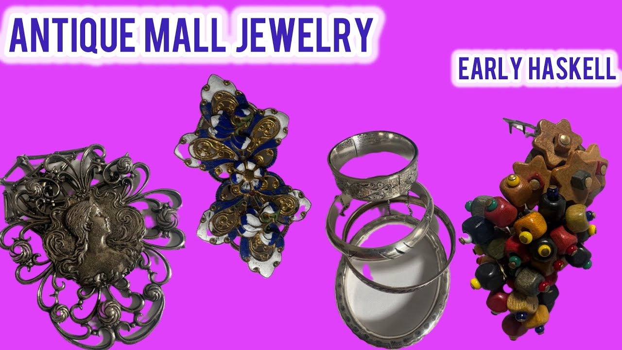 Early Haskell Bakelite Antique Sterling Jewelry Vtg Costume 